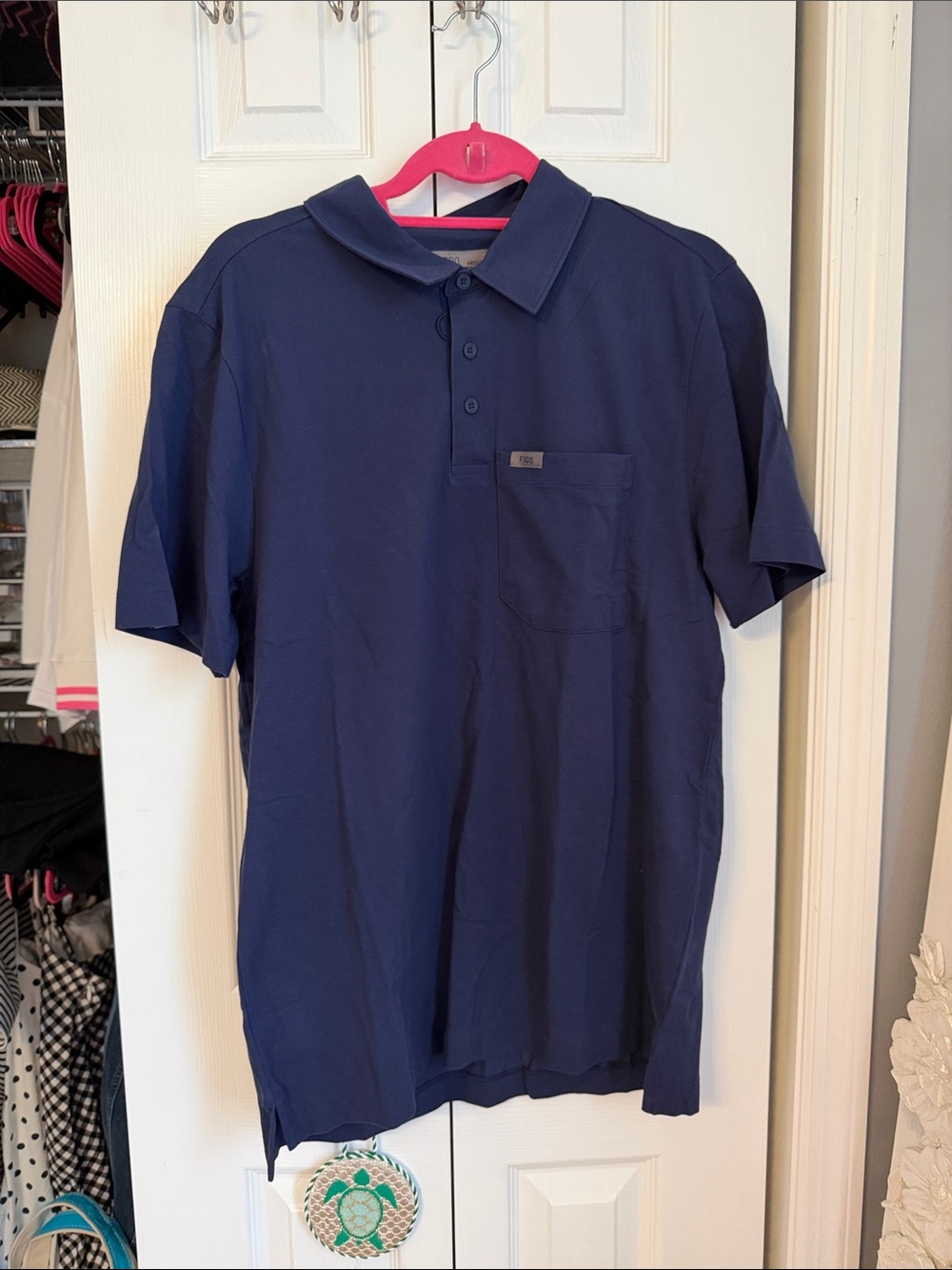 Lot of 2 figs men’s polos size medium